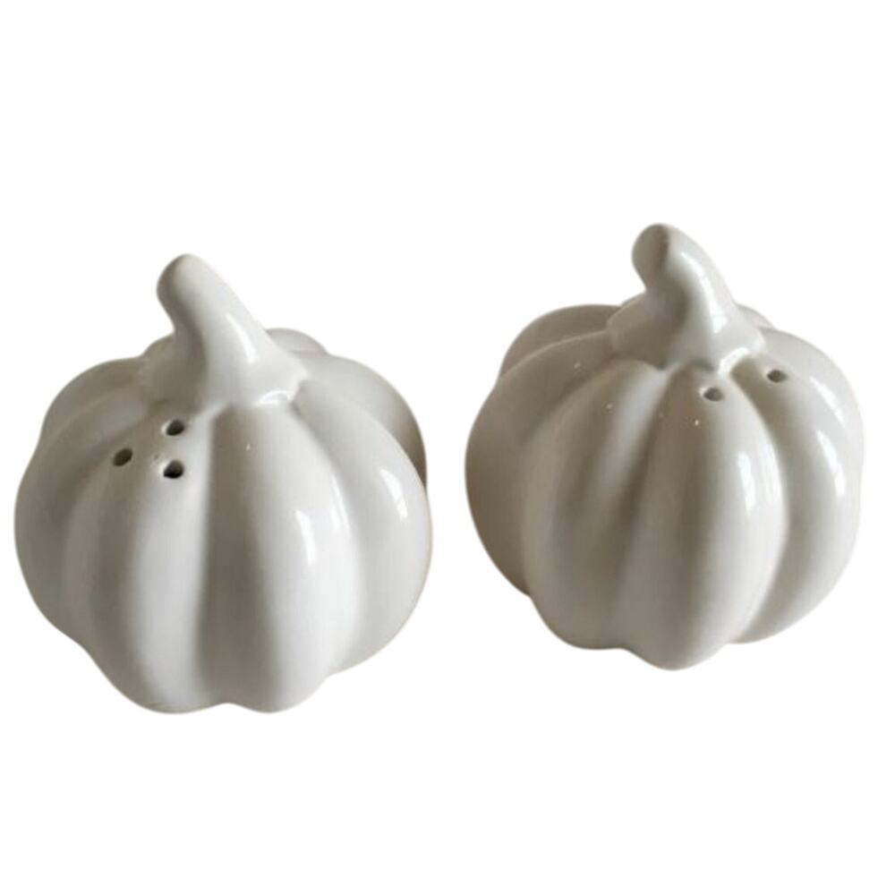 Talking Tables Pumpkin Salt & Pepper Shakers, White, NWT